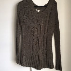 Mohair and wool blended chunky sweater